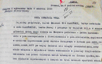 Emanuel Małyński – człowiek legenda z Polesia. Próba unieważnienia testamentu