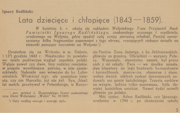 Ignacy Radliński na łamach «Ziemi Wołyńskiej»